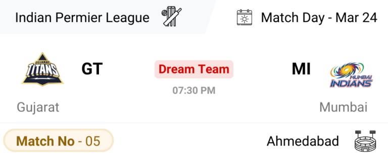 GT vs MI Dream 11 Prediction, Today Match 5 IPL 2024, Fantasy Team, Probable 11