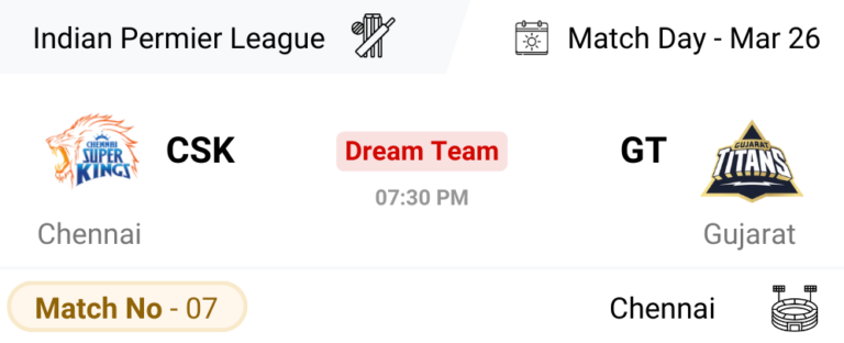 IPL 2024: CSK vs GT Dream 11 Team Prediction Match 7, Probable 11