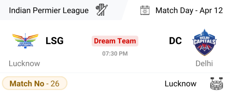 LSG vs DC Dream Team Prediction