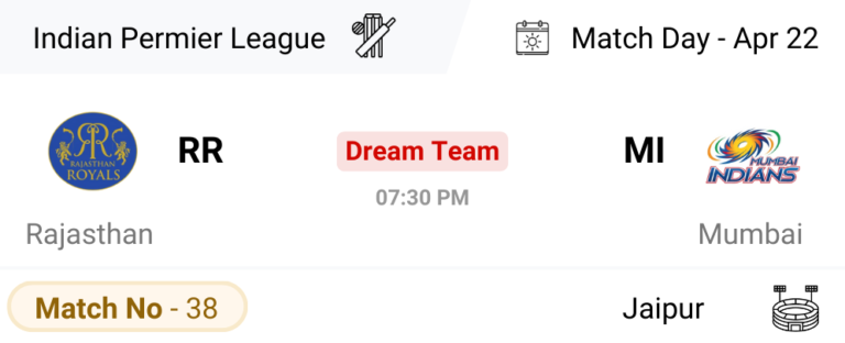 RR vs MI Dream Team Prediction